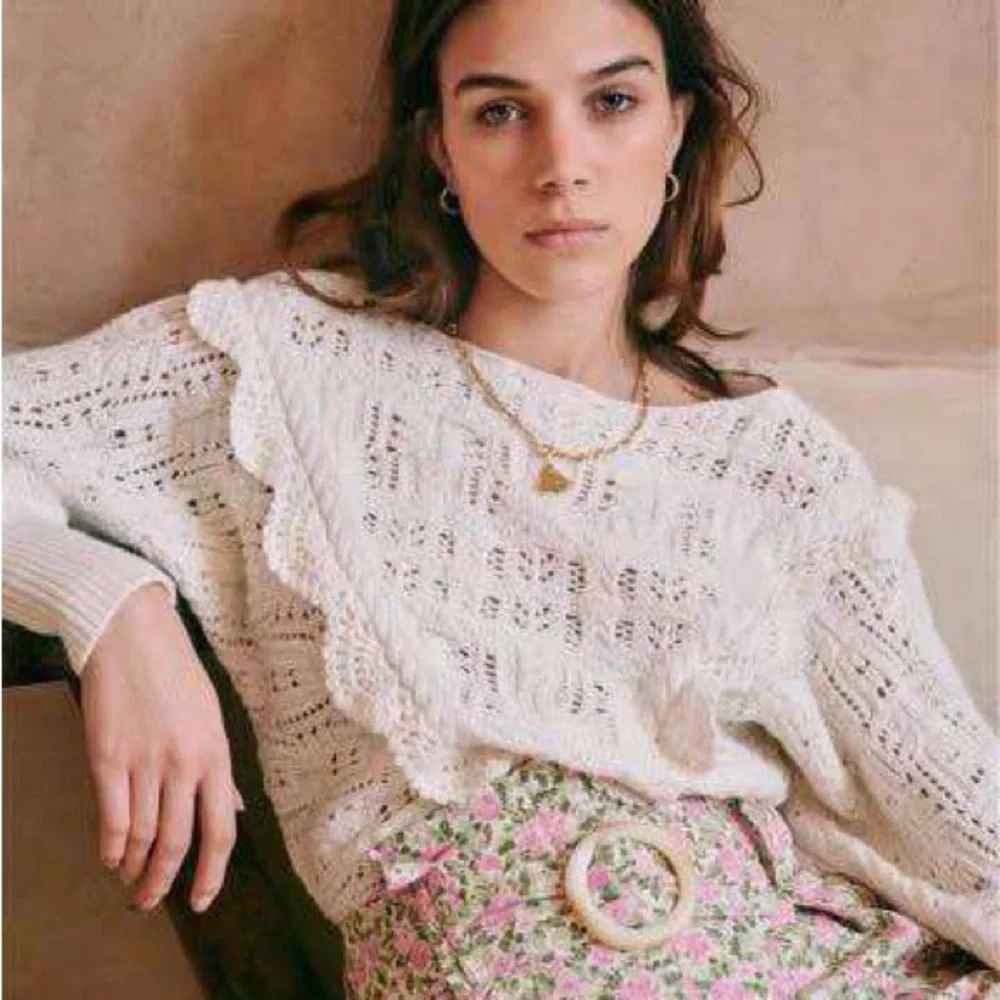 Sezane Alayna Sweater Ecru PERFECT - Picture 2 of 5